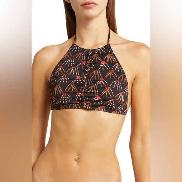 Ulla Johnson Women's Black Beth Halter Bikini Top, Size Small, $180 - Picture 3 of 13
